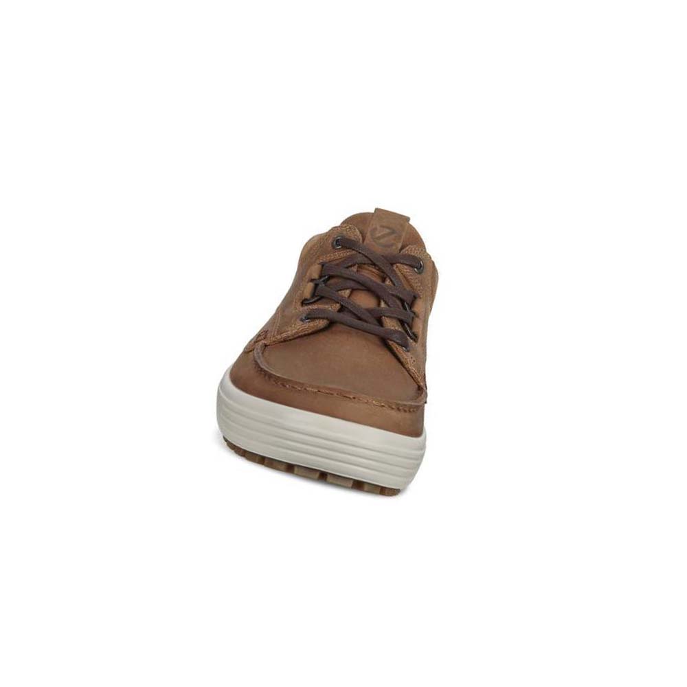 Men's Ecco Soft 7 Tred Sneakers Brown | Canada 637MQZ